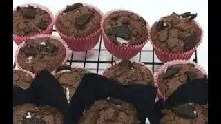 Muffins doble chocolate con oreos - Directos de Instagram