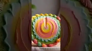 Rainbow Spiral Cake &mdash; a Sweet Loop That Never Ends 🍰🌀  #shorts
