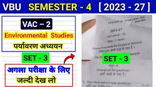 Vac 2 environmental Studies question paper set 3 l semester 4 environmental studies paper set 3 bc 