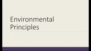 Environmental Principles:  CD234
