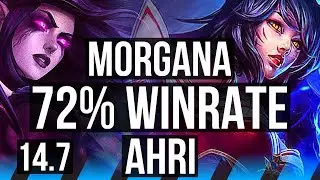 MORGANA vs AHRI (MID) | 72% winrate | KR Diamond | 14.7