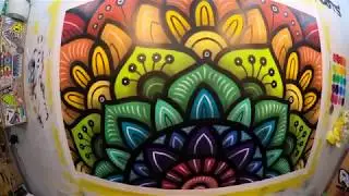 Pintando Canvas Mandala / Painting Mandala Canvas