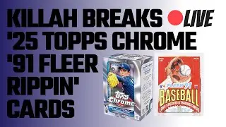 LIVE Baseball Cards Rips - '91 Fleer (Pro-Visions Hunt) & '25 Topps Chrome (Dodgers Hunt)