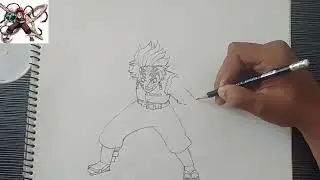 Demon King Tanjiro💥|Dark form Transformation[anime drawing #drawing #anime #shorts 