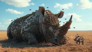 Heroic Rescue Team Saves Rhinoceros From Swarm of Bees 🦏🐝