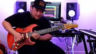 Shabat Lynx Alder S-Style Flame Roasted Maple Neck w/ Lollar Sixty-Fours – Fiesta Red Over 3TSB