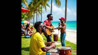 🔥Vibrations Positives &agrave; la Place des Spectacles🎶🪗🎸🥁🌴🇯🇲