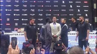 Final presser Crawford vs. Madrimov stare down.