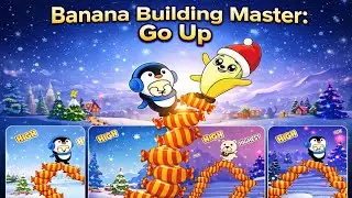 Banana Building Master Gameplay | Jump & Stack Pudding Tower 🍌⬆️