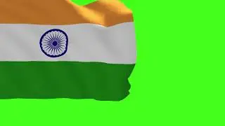 Indian Flag Green Screen / Silver screen animation/