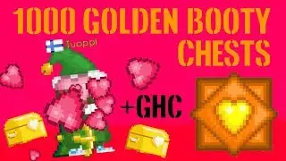 Growtopia - 1000+ Golden Booty Chests + GHC !!!