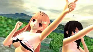 (MMD) (時雨,夕立.水着) Twinkle Days
