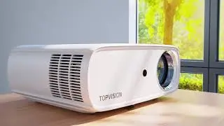 Projector, Top vision Native 1080P WIFI Bluetooth Projector with Synchronize Smartphone Screen