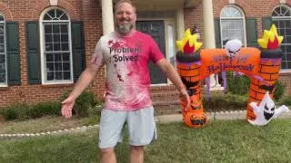 CAZYCHILD Problem Solved Bloody Shirt for Men. Easy Halloween costume idea!