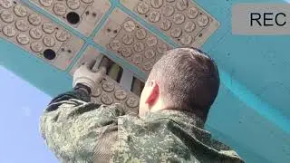 Su-34 bomb loading, takeoff and landing