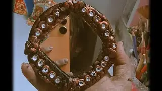 Dry mirror/ Decorative hand mirror/Vintage mirror#trutorial #dry #mirror #clayart