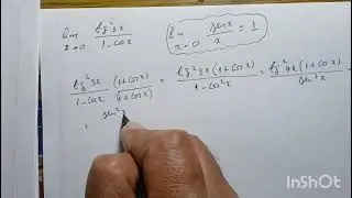 C&aacute;lculo I - Limite de tg&sup2;(3x)/(1 - cosx) quando x tende a zero.
