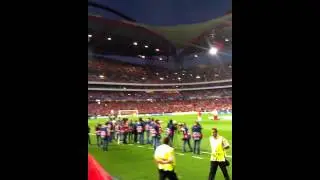 BENFICA - Eagle flying before Barcelona match