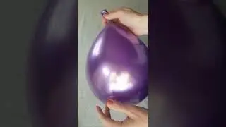 ASMR Blowing up a purple balloon