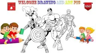 HOW TO DRAW-HULK-SPIDER MAN-IRON MAN-AVENGERS-CAPTAIN AMERICA-EASILY|DRAWING AND ART PIC