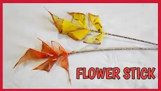 Flower stick with leaf skeleton