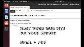 Host yourself on Linux and introduction to HTML and PHP