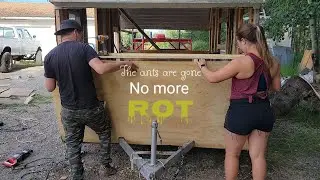 Vintage camper shell gets put back together | Another VLOG #175