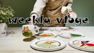 Pottery Workshop Vlog | Painting, Glazing & Packaging Ceramics