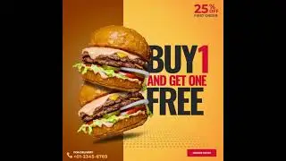 Food Social Media Poster Animation in After Effects, Motion Graphics Promo Video for Food Ads#motion
