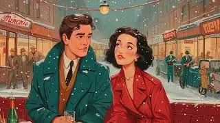 Snowy Street Caf&eacute; 🎶 Timeless Oldies Playing in a Cozy City Corner | Vintage Romance & Jazz Nights