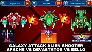 Galaxy Attack Boss Fight: Apache vs Devastator vs Bello | Epic Alien Shooter Battle