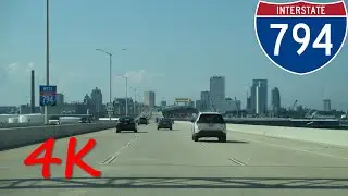 ⁴ᴷ Lake Freeway (Interstate 794) westbound [4K VIDEO]
