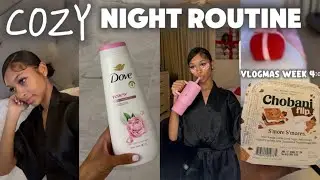 COZY WINTER NIGHT ROUTINE | Self Care + Lashes + more. Vlogmas week 4 