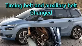 CITROEN PICASSO TIMING BELT AND AUXILIARY BELTS CHANGE 👍