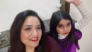 Amina Saqib, First Video on YouTube, with my lil daughter,  Rimsha Fatima who did my makeup