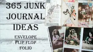 Day 35 of 365 Days of Junk Journal Ideas - How To Make Envelope Flip Flap Folios Mixed Media Art