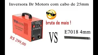 Br motors derretendo e 7018 4mm   muito facil com cabo de 25mm !