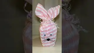 Easy Pink Bunny Easter Basket Dollar Tree DIY #EasterDIY  #dollartree  #easterbasket