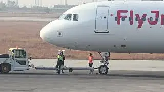 flyjinnah Islamabad to karachi | Airbus A320-200 Pushback | Airbus A320-200 towing 