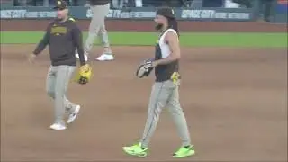 Fernando Tatis Jr...infield practice...Padres vs. Astros...4/18/25