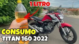 RODEI AT&Eacute; A MOTO PARAR / OLHA O CONSUMO DA TITAN 160 2022