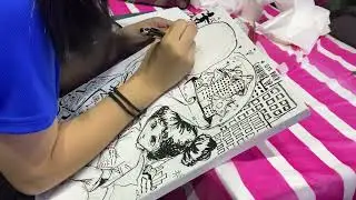Paula Arduo - On The Spot Painting Contest: Theme: Readers Of The New Generation - 1st Runner-up