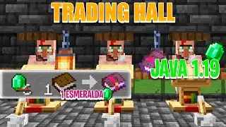 ESMERALDAS INFINITAS COMO HACER EL MEJOR TRADING HALL  MINECRAFT JAVA 1.19