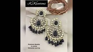 Premium CZ Stone Victorian Earrings.#beautiful#exclusive#stunning#sober#trendy#partywear#indemand