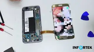 Samsung Galaxy S7 Edge SM-G935F Display Black replacement change easy way (Reparatur)