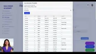 Admin: Auto Time table feature