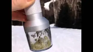 Electric herb grinder in action! The Magic Wand battery powered grinder