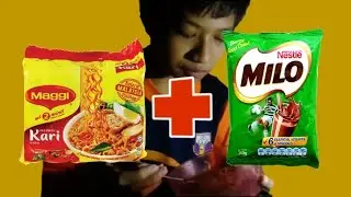 MAGGI KARI + MILO CHALLENGE ! | ASMR