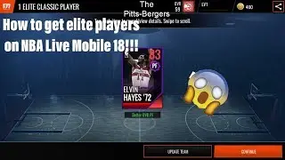 How to get ELITES ON NBA LIVE MOBILE 18 (very easy to do)