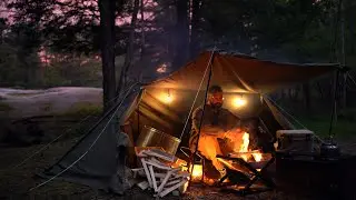 Baker Tent Camping at Killbear Provincial Park | Coffee, Cooking Sausage, BBQ Short Ribs, Smores